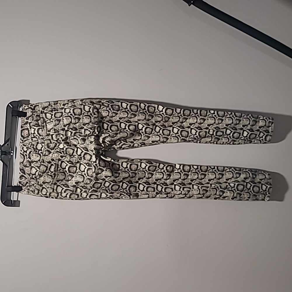 Good American sz 2 Good Legs snake print jeans sz 25 WJ41 - Picture 4 of 8